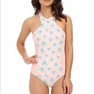 Tori Praver Pink Patterned One Piece NWT